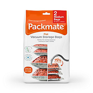 2 Packmate Medium Flat Vacuum Bags