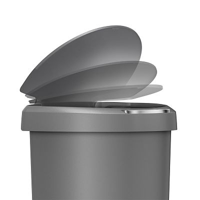 simplehuman® 40 Litre Semi-Round Sensor Bin Grey image(3)