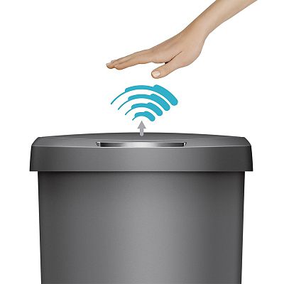 simplehuman® 40 Litre Semi-Round Sensor Bin Grey image(4)