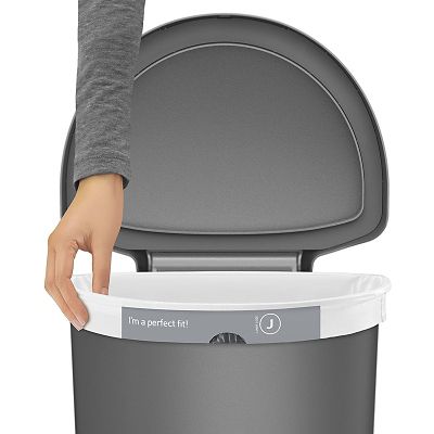 simplehuman® 40 Litre Semi-Round Sensor Bin Grey image(5)