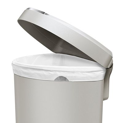 simplehuman Semi-Round Sensor Bin - Stone 40L image(2)