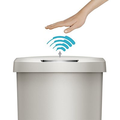 simplehuman Semi-Round Sensor Bin - Stone 40L image(3)