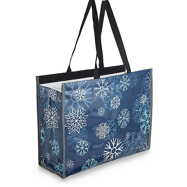 Freezy Insulated Shopping Bag - 13L Blue Snowflake Pattern image(1)