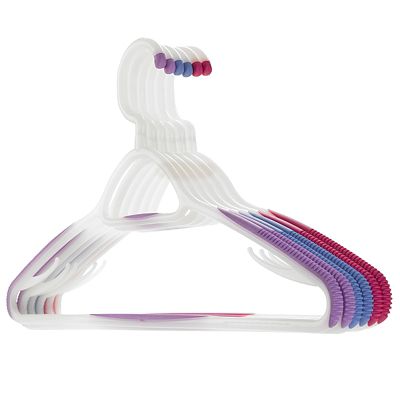 Soft Grip Non Slip Clothes Hangers, Mixed Berry x6 Lakeland