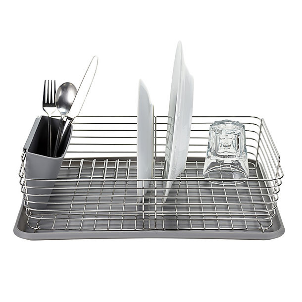 Lakeland Deco Stainless Steel Dish Drainer with Tray image(1)