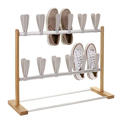 2 Tier Modern Pop On Shoe Rack For 12 Pairs Of Shoes Lakeland