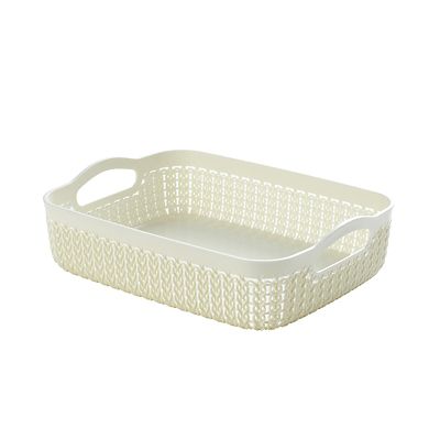 Curver Knit Effect Storage Tray Medium - Cream image(1)