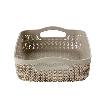 Curver Knit Effect Storage Tray Medium - Dune image(3)