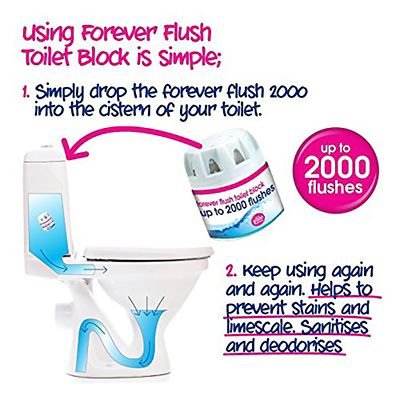 Ecozone Forever Flush 2000 Toilet Cleaner Blocks 2 Pack image(2)