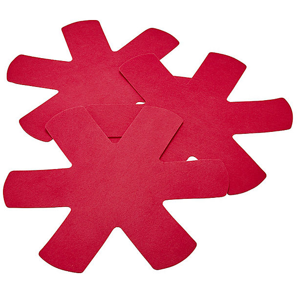 Anti-Scratch Pan Protectors Red 3 Pack 