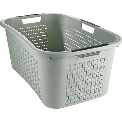 Lakeland Lattice Effect Laundry Basket 40L Mint Green Lakeland