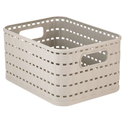 Rotho Lattice Effect Storage Basket Small - Stone