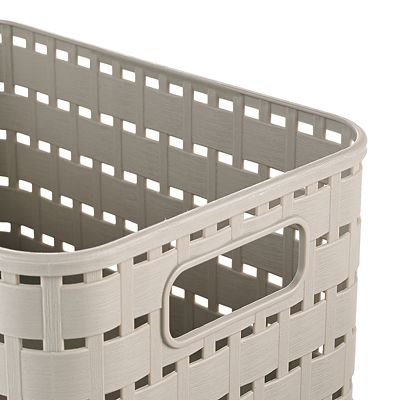 Rotho Lattice Effect Storage Basket Small - Stone alt image 2