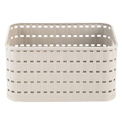 Rotho Lattice Effect Storage Basket Small - Stone alt image 3