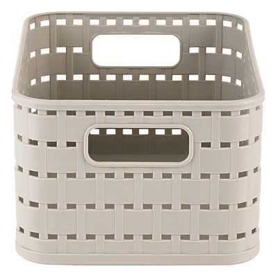 Rotho Lattice Effect Storage Basket Small - Stone alt image 4