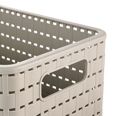 Rotho Lattice Effect Storage Basket Medium - Stone image(2)