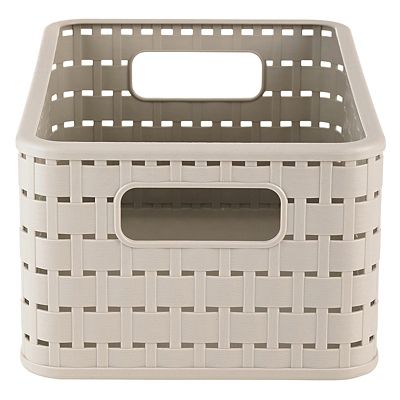 Rotho Lattice Effect Storage Basket Medium - Stone image(4)