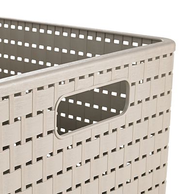Rotho Lattice Effect Storage Basket Large - Stone image(2)