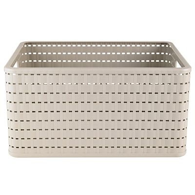 Rotho Lattice Effect Storage Basket Large - Stone image(3)