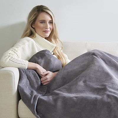 Dreamland Velvety Electric Heated Throw Grey 120 x 160cm image(5)