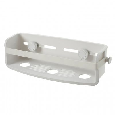 Umbra Flex GelLock Suction Shower Storage Bin, White Lakeland