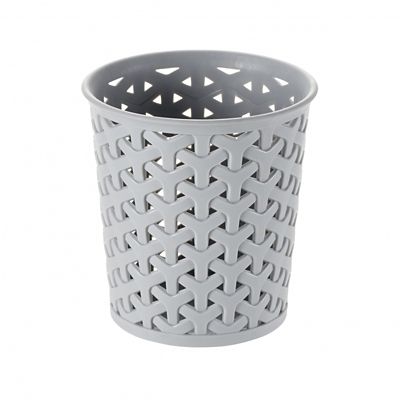 Faux Rattan Small Storage Pot Grey image(1)