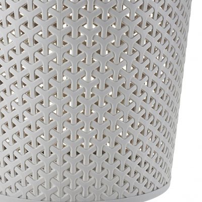 Faux Rattan Waste Paper Basket Grey 13L image(4)
