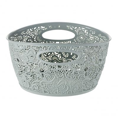 Curver Lace Effect Storage Tub Blue 7L Lakeland