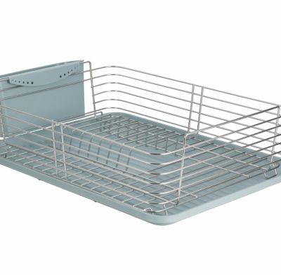 Lakeland Deco Stainless Steel Dish Drainer with Teal Drip Tray image(2)