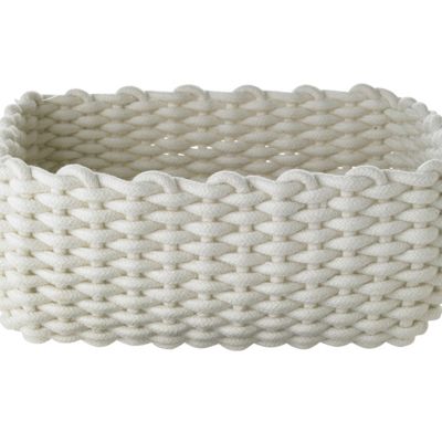 Small Woven Rope Storage Tray Cream 4L image(4)