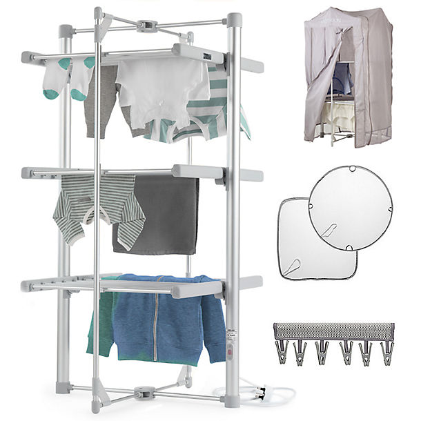 Dry:Soon 3-Tier Heated Airer and Peg Offer Bundle image(1)
