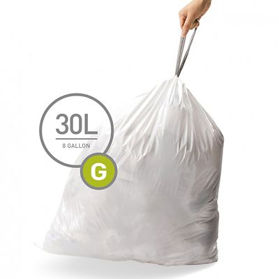 simplehuman Size G Custom Fit Bin Liners 30L x60 Lakeland