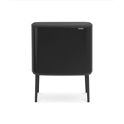 Brabantia Bo Touch Bin with 2 Inner Buckets - Matt Black 11 and 23L  - (Image 1)