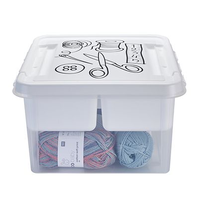 SmartStore Deco Plastic Sewing Box with Insert 8L alt image 2