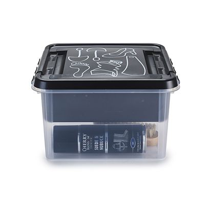 SmartStore Deco Plastic Shoe Care Box with Insert 8L image(3)