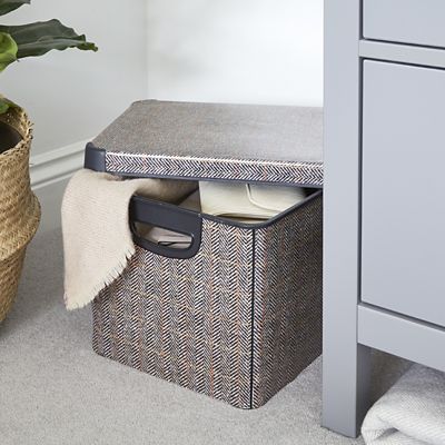 Curver Tweed Effect Storage Box with Lid 22L image(2)
