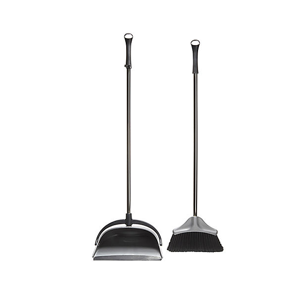 Folding Sweep Set – Long-Handled Broom and Pivoting Dustpan image(1)