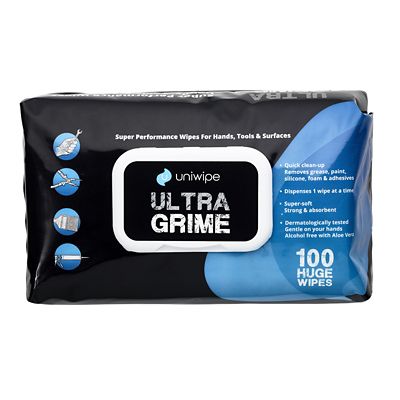 Uniwipe Ultragrime Huge Multipurpose Cleaning Wipes - Pack of 100 image(3)