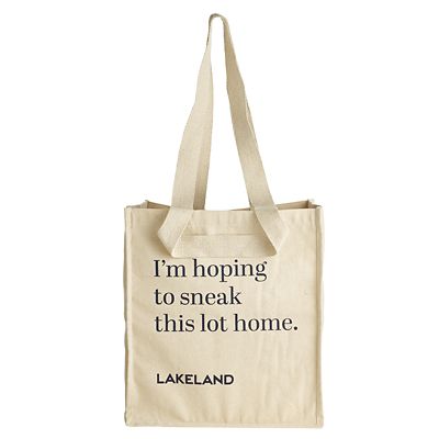 Lakeland Cotton Bag for Life - Fun Slogan Tote Natural | Lakeland