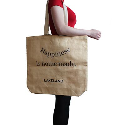 Lakeland Jute Bag for Life Fun Slogan Tote Natural image(2)