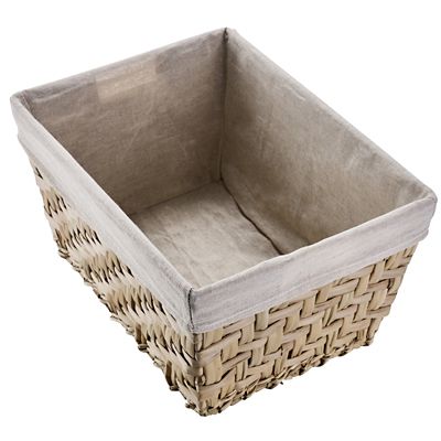 Natural Woven Storage Hamper Basket With Liner – Deep - (Image 4)