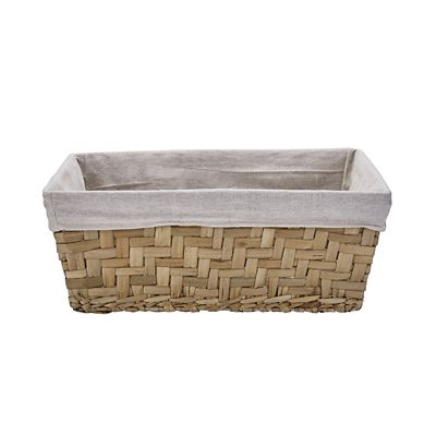 Natural Woven Storage Hamper Basket With Liner – Large image(3)