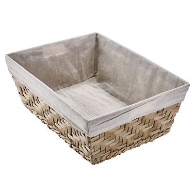 Natural Woven Storage Hamper Basket With Liner – Large image(4)