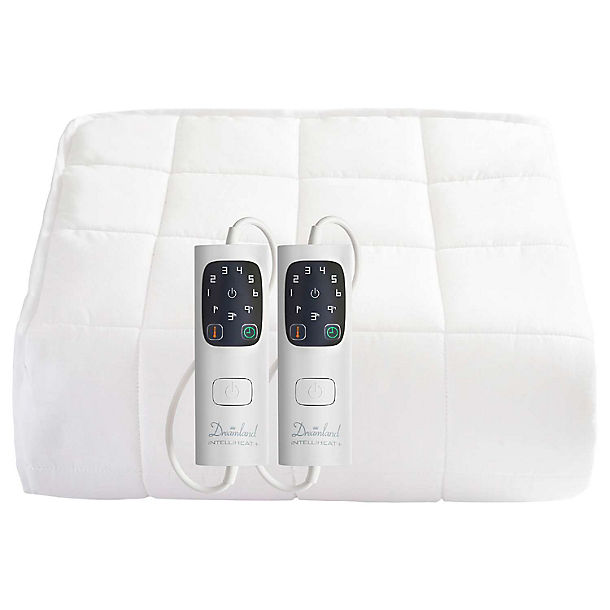 Dreamland Heated Mattress Protector Quilted Cotton Dual Control Super King 