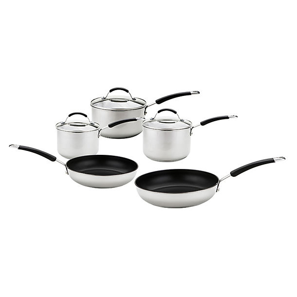 Meyer Stainless Steel Induction 5 Piece Cookware Set 10 Year Guarantee.
