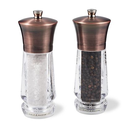 Cole & Mason Exford Brass Salt & Pepper Mill Set Lakeland