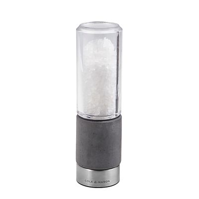 Cole & Mason Regent Concrete & Acrylic Stemless Salt Mill - (Image 1)