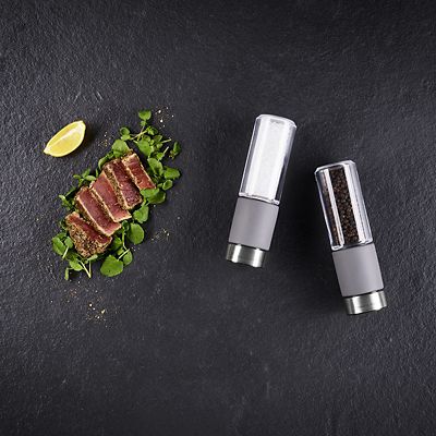 Cole & Mason Regent Concrete & Acrylic Stemless Salt Mill - (Image 3)