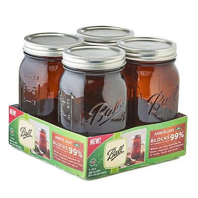 Ball Vintage Amber Preserving Jars 946ml – Pack of 4 - (Image 1)