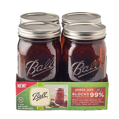 Ball Vintage Amber Preserving Jars 946ml – Pack of 4 - (Image 4)